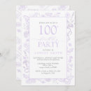 Search for lilac birthday invitations Adult