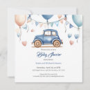 Search for vintage car save the dates Watercolor