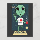 Search for cute alien postcards Space