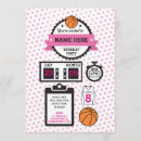 Search for basket ball invitations Pink