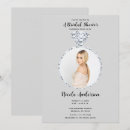 Search for diamond ring bridal shower invitations Silver