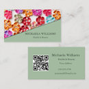 Search for multicolored business cards Flowers