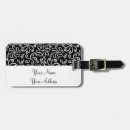 Search for funky luggage tags Black and white