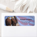 Search for eagle return address labels Stars and stripes