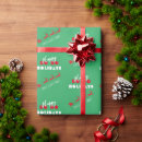 Search for santa sleigh wrapping paper Green