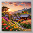 Search for japanese garden posters Sunset