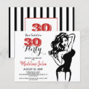 Search for red and black 30th birthday invitations Party