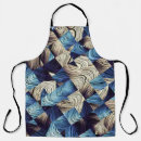 Search for abstract art aprons Blue