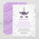 Search for silver unicorn invitations Watercolor