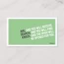 Search for inspirational business cards Bible quote