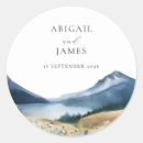 Search for mountain wedding stickers Watercolor