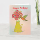 Search for hummingbird birthday cards Red