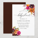 Search for autumn floral baby shower invitations Burgundy