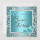 Search for aqua sweet 16 invitations Sixteen
