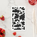 Search for black and white cow napkins Country
