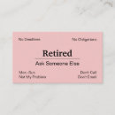 Search for retirement business cards Funny
