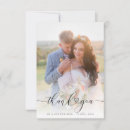 Search for elegant wedding thank you cards Bride and groom