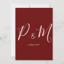 Search for maroon and white invitations Minimalist