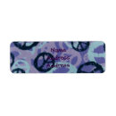 Search for peace sign return address labels Hippie