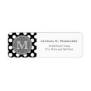 Search for black polka dot return address labels White