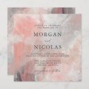Search for coral grey wedding invitations Modern