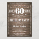 Search for rustic 60th birthday invitations Cheers to 60 years