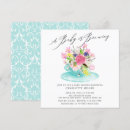 Search for baby is brewing tea invitations Watercolor floral