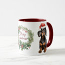 Search for dachshund christmas mugs Cute