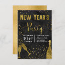 Search for champagne glass new years eve invitations Black