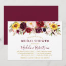 Search for sunflower burgundy rose invitations Watercolor burgundy floral