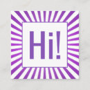 Search for hi hello business cards Bold