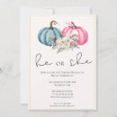 Search for pumpkin gender reveal invitations Pumpkin baby shower