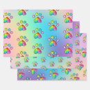 Search for rainbow paws wrapping paper Cat