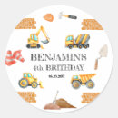 Search for construction invitation stickers For kids