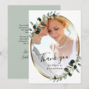 Search for eucalyptus wedding thank you cards Bride and groom