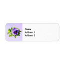 Search for purple pansy return address labels Garden