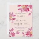 Search for modern watercolor wedding invitations Pink
