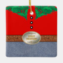 Search for santa belt christmas tree decorations Red