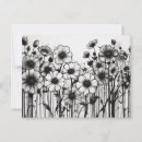 Search for floral postcards Black and white