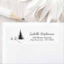 Search for winter animals return address labels Whimsical