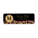Search for pink leopard labels Initial