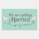 Search for rectangular wedding stickers Typography