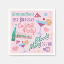 Search for 21st birthday napkins Pink