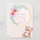 Search for little bear baby shower invitations Pink