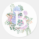 Search for alphabet b stickers Floral monogram