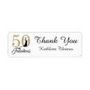 Search for gold 50th return address labels Fiftieth birthday
