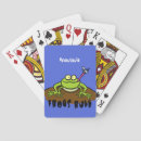 Search for frog cartoon playing cards Cute