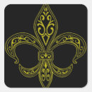Search for de lis square stickers Black