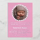 Search for vertical baby naming ceremony invitations Pink