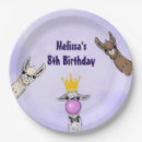 Search for cartoon birthday paper plates Llama